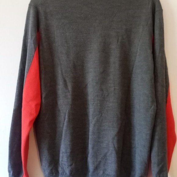 PS PAUL SMITH - Contrasting red sleeve wool sweater Sz M-L - Picture 5 of 10
